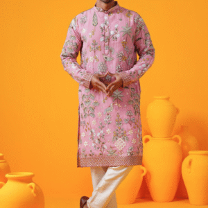 Sojanya Luxe Embroidered Thread Work Georgette Kurta For Men