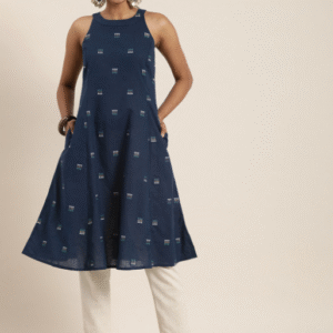 Taavi Woven Legacy Sustainable Pure Cotton Kurta For Women