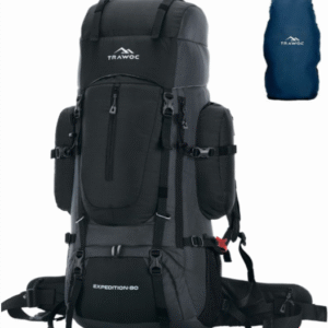TRAWOC EXPEDITION 80L Travel Backpack Camping Hiking Rucksack Trekking Bag for Unisex