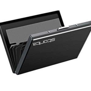 Storite Everyday Carry Metal Solid Black Unisex Card Holder