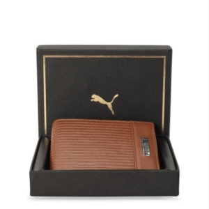 Puma Everyday Carry Textured Brown Two Fold Wallet for Men