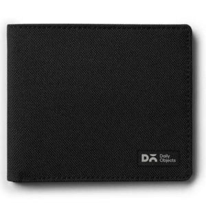 Daily Objects Everyday Carry Solid Black Two Fold Wallet for Men