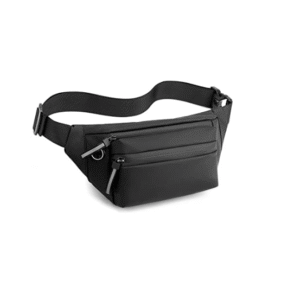 Ketmart Casual Rexine Solid Black Unisex Waist/Fanny Pack Wallet