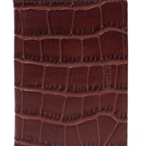 Portlee Everyday Carry Synthetic Leather Solid Brown Unisex Card Holder