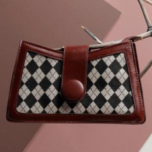 HAUTE SAUCE Geometric Printed Structured Sling Bag For Women