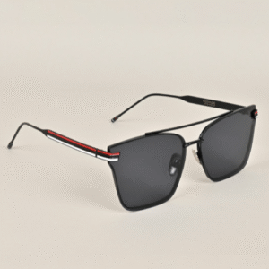 Voyage Rectangular UV Protected Unisex Black Sunglasses