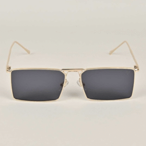 Voyage Rectangular UV Protected Unisex Black Sunglasses