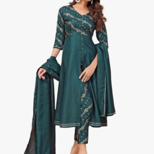 Sanisa Silk Blend Regular Kurta Set with Dupatta For Women