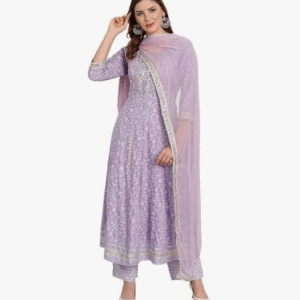 Rangnavi Anarkali Embroidered Printed Kurta Pant and Dupatta Set For Women