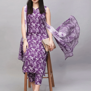 Lamba Creations Pure Cotton Kurti Pant Dupatta Set For Women