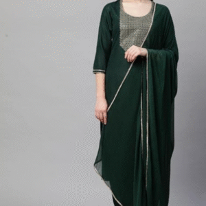 GoSriKi Kurti with Palazzos & Dupatta Set For Women