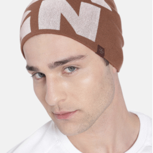 Wrogn Beanie 100% Acrylic Unisex Typography Brown Cap