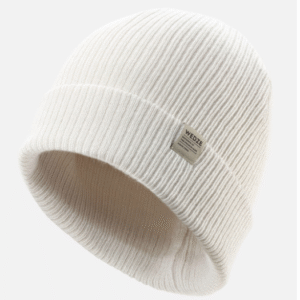 WEDZE by Decathlon Beanie 100% Acrylic Unisex Solid Off White Cap