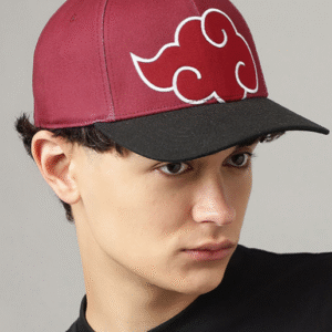 Free Authority Cotton Blend Colourblocked Maroon + Black Unisex Cap
