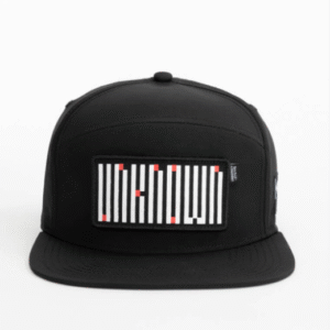 Urban Monkey Black & White Unisex Snapback Cap with Patchwork