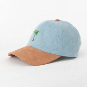 Urban Monkey Blue + Brown Unisex Colourblocked Cotton Dad Cap