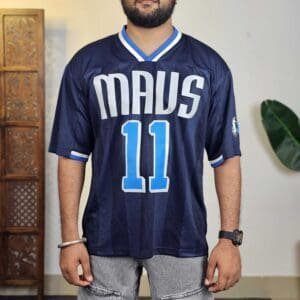 NBA Typography Printed Drop-Shoulder Sleeves Football T-Shirt For Men