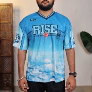 The Souled Store Superman Graphic Printed V-Neck Oversized T-shirt For Men