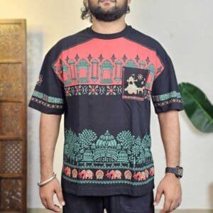The Souled Store Oversized Kurukshetra Printed Pure Cotton T-Shirt For Men