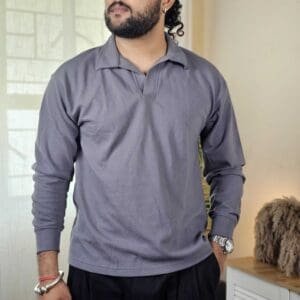 glitchez Polo Textured Oversize T-shirt For Men