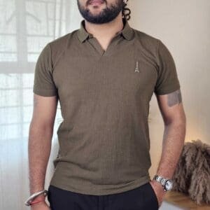 Celio Polo Collar Cotton Regular Fit T-shirt For Men