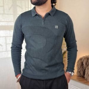 THE BEAR HOUSE Polo Collar Slim Fit Pure Cotton T-shirt For Men