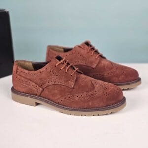 CARLO ROMANO Suede Leather Formal Brogues For Men