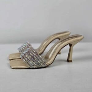 JM Looks Embellished Open Toe Party Slim Sandals For Women