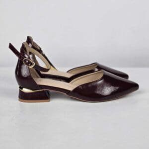 Sherrif Shoes PU Block Pumps with Buckles Sandal For Women