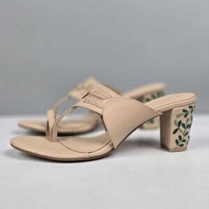 House of Pataudi Ethnic Motif Design Block Heels For Women