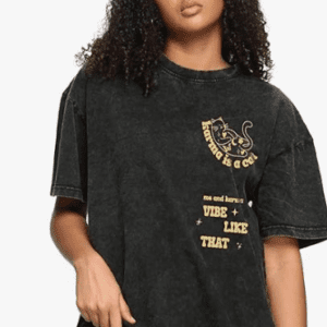 BEWAKOOF Graphic Print Oversized Fit T-Shirt For Women