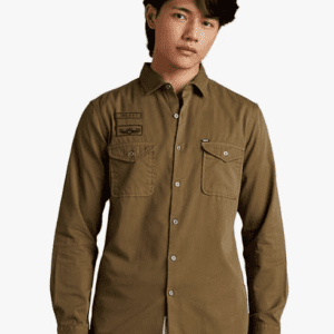 Amazon Brand - INKAST Solid Double Pocket Cotton Casual Shirt For Men