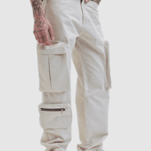 Snitch Relaxed Loose Fit Cargos Trousers For Men