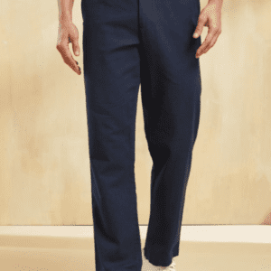 Fabindia Straight Fit Mid-Rise Trousers For Men