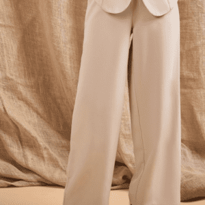 SASSAFRAS Relaxed Straight Leg Straight Fit High-Rise Trousers For Women