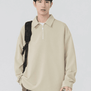 StyleCast x Revolte Solid Polo Collar T-shirt For Men