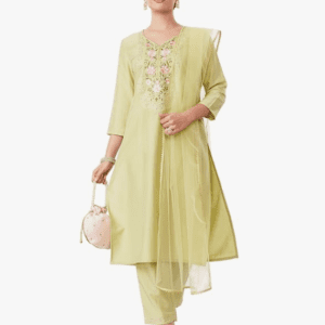 Amazon Brand - Myx Embroidered Kurta Pant Set with Dupatta for Women