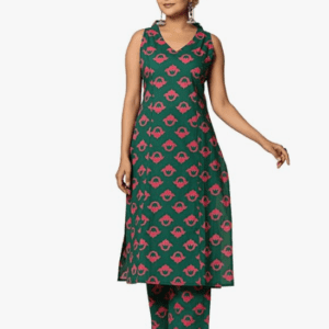 Rytras Cotton Kurta Set with Palazzo Pants For Women