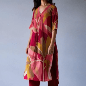 Modestouze Attires Floral Printed Rayon Kurta And Pant Set For Women