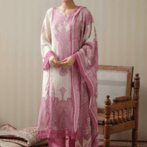House of Pataudi Ethnic Motifs Printed Straight Kurta Set For Women