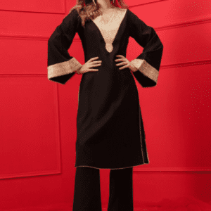 Indo street Ethnic Motifs Embroidered Kurta with Trousers For Women