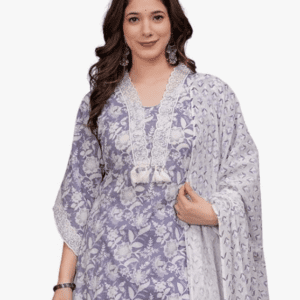 Amayra Pure Cotton Printed Straight Kurta Set For Women