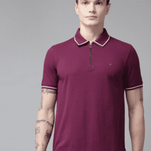 BLACKBERRYS Contrast Striped Polo Collar Slim Fit T-shirt