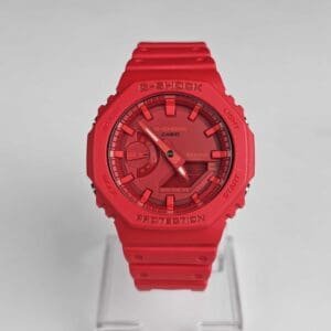 Casio G-Shock GA-2100-4AD Analog-Digital Dial Red Resin Strap Watch For Men