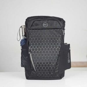 Dell Sports Solid Black Polyester 18L Water Resistant Gaming Backpack