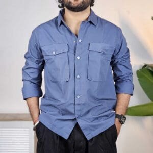 PRONK Solid Shacket For Men