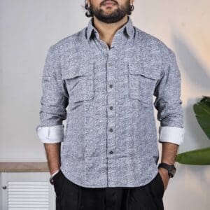 Beyoung Dyed Shacket For Men