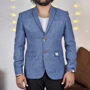 Mr Bowerbird Casual Lapel Collar Solid Light Blazers Jacket for Men