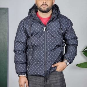 StyleCast x Revolte Casual Mock Collar Black Puffer Jacket for Men