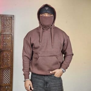 The Souled Store Ninja Cops: Brownstone Oversized Hoodie For Men